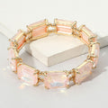 Cushion Rectangle Stone Stretch Evening Bracelet