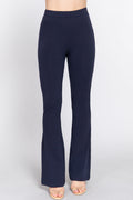 Active USA - Women's Waist Elastic Slim Flare Yoga Pants - P13392