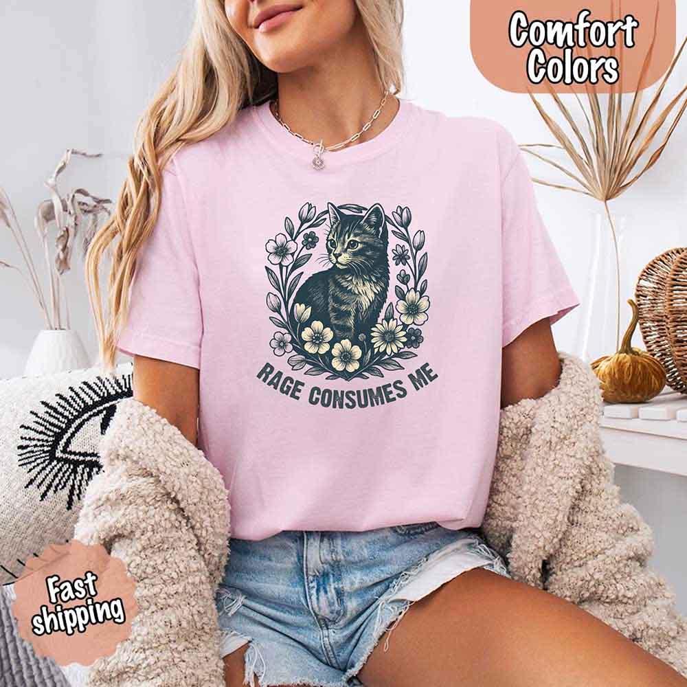 Rage Consumes Me funny meme graphic Comfort Colors tee