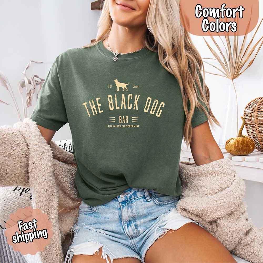 The Black Dog Comfort Colors Concert Tee – Minimalist Unisex Music Shirt
