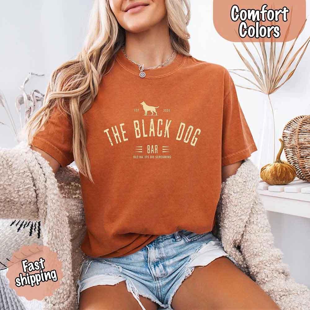 The Black Dog Comfort Colors Concert Tee – Minimalist Unisex Music Shirt